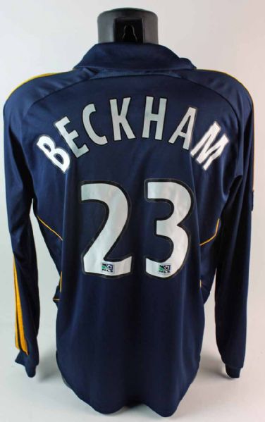 2007 David Beckham Los Angeles Galazy Game Worn Road Jersey From MLS Debut Season!