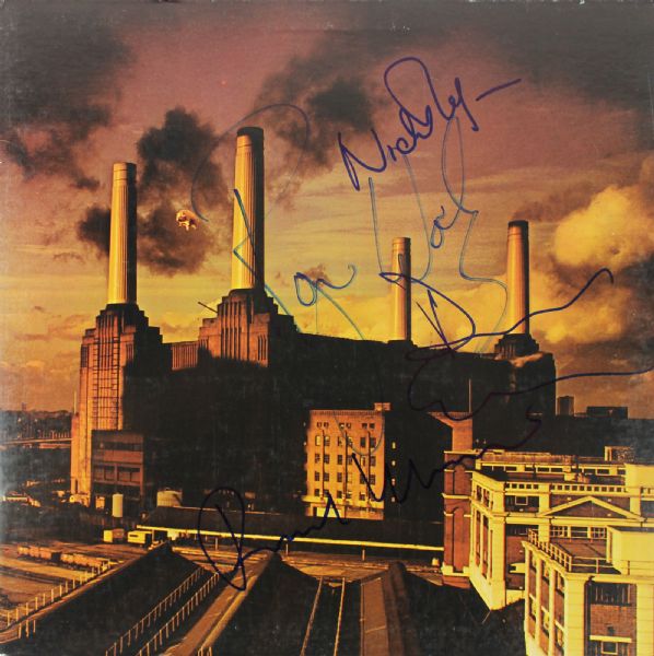 Pink Floyd Rare Group Signed "Animals" Record Album - Signed Twice by Gilmour! (PSA/DNA)