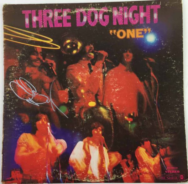 Three Dog Night: Chuck Negron Signed "Captured Live at the Forum" and "One" Record Albums (PSA/JSA Guaranteed)