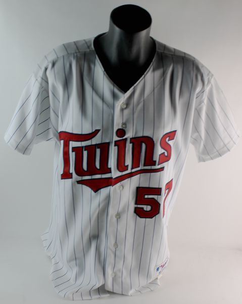 Lot Detail 2002 Johan Santana Game Used Worn Minnesota Twins Jersey