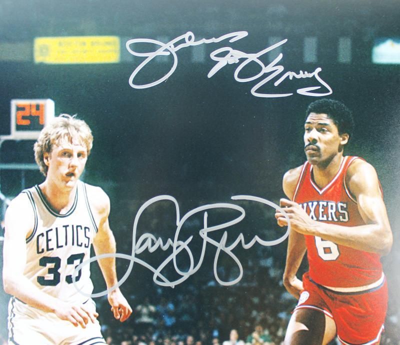 Lot Detail Larry Bird Julius Dr J Erving Signed X Color