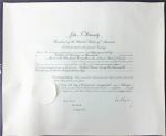 John F. Kennedy Signed 1962 Presidential Appointment (PSA/JSA Guaranteed)