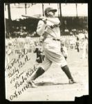 Babe Ruth Superbly Signed 6" x 8" Black & White New York Yankees Photo (PSA/DNA)