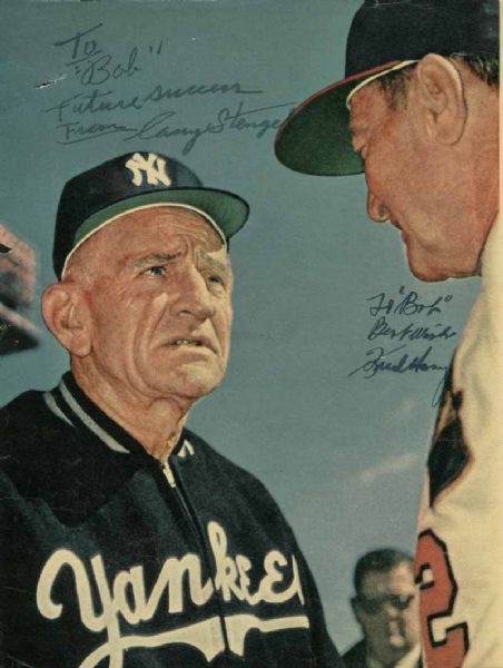 Casey Stengel & Fred Haney Dual Signed 8" x 10" Color Photo (PSA/JSA Guaranteed)