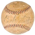 Babe Ruth Single Signed OAL (Johnson) Baseball circa 1927 (PSA/DNA)