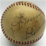 Lou Gehrig & Joe DiMaggio ULTRA RARE Signed ONL (Frick) Sinclair Babe Ruth Baseball w/Others (PSA/DNA)
