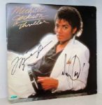 Michael Jordan & Michael Jackson Rare Dual Signed "Thriller" Album (UDA & PSA/DNA)
