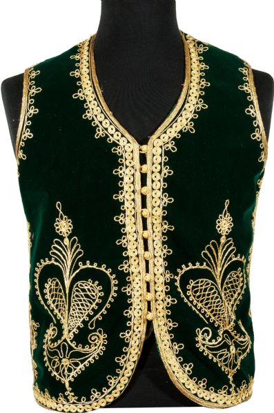 Jimi Hendrix Owned & Worn Green Velvet Vest With Gold Embroidery (Al Hendrix LOA)