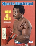 George Foreman Signed 1975 Sports Illustrated Magazine Cover (PSA/DNA)