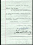 Louis Armstrong RARE Twice-Signed 1968 Concert Contract (PSA/DNA)
