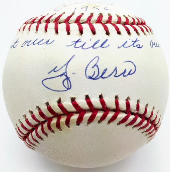 Yogi Berra & Don Larsen Dual Signed & Inscribed Limited Edition (1/56) OAL Baseball (JSA)