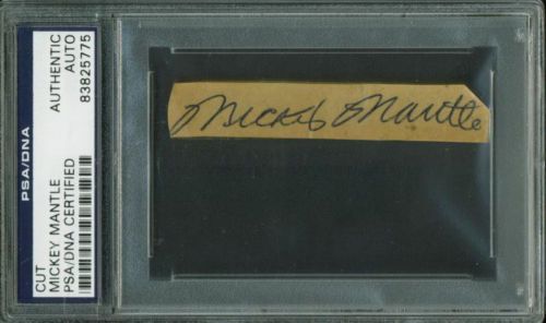 Mickey Mantle Triple Crown-Era .5" x 3" Vintage Signature (PSA/DNA)