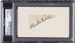Babe Ruth Near-Mint Signed 3" x 5" Clean Album Page (PSA/DNA Encapsulated)