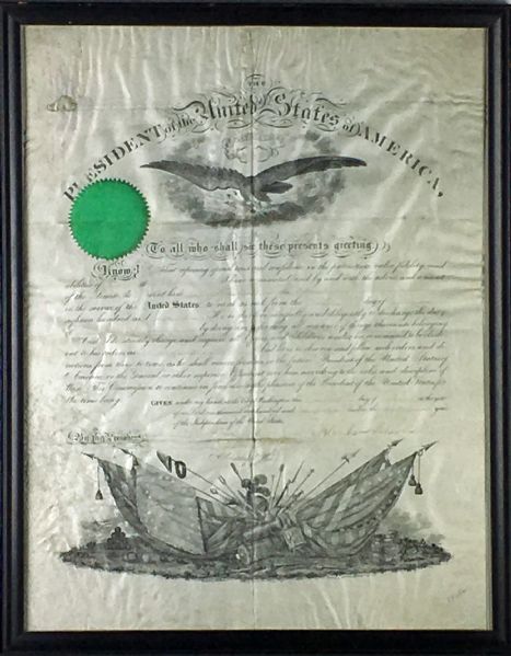 President Abraham Lincoln Signed 1963 Military Document w/ Impressive Seal! (PSA/DNA)