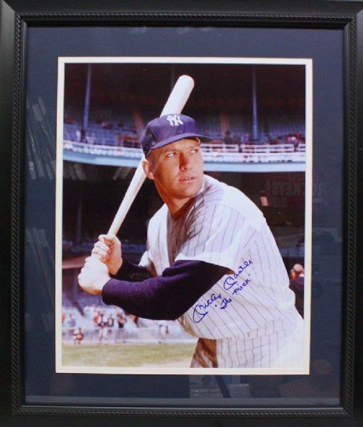 Mickey Mantle Signed Over-Sized 16" x 20" Photo w/ "The Mick" Inscription (JSA)