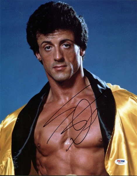 Sylvester Stallone Signed 11" x 14" Color Rocky Photo (PSA/DNA)