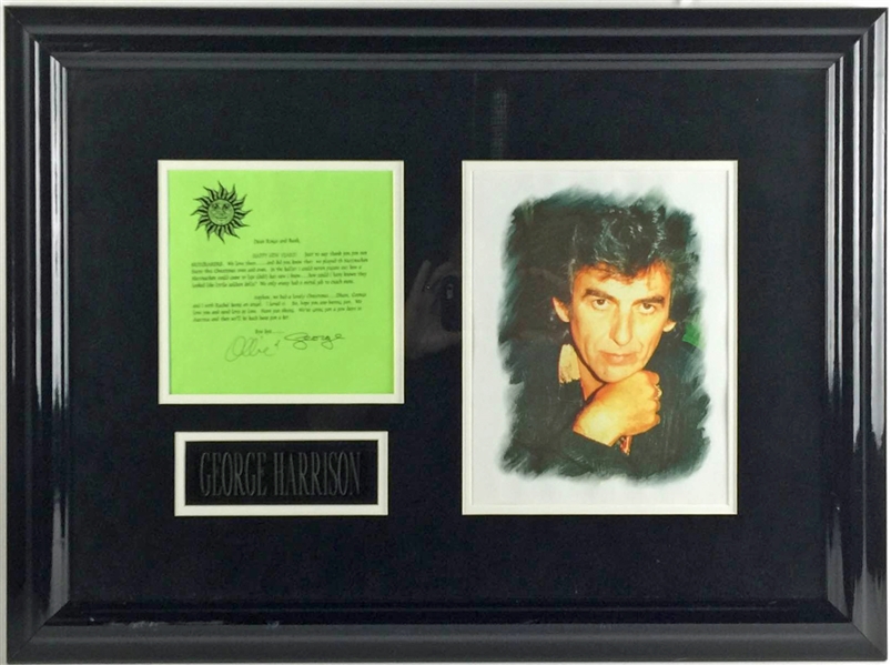 The Beatles: George Harrison Signed Thank You Letter to Ringo Starr! PSA/DNA Graded GEM MINT 10!
