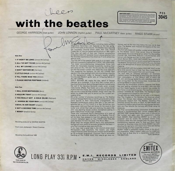 Paul McCartney Signed "With The Beatles" Vintage UK Parlaphone Record Album (PSA/DNA)