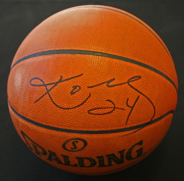 Kobe Bryant Game Used & Signed Spalding NBA Leather Basketball (DC Sports)