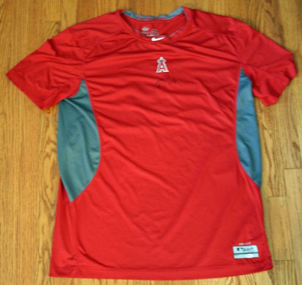 2014 Mike Trout Game Worn Jersey Undershirt (Trout COA)