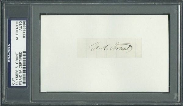 President Ulysses S. Grant 1" x 2.5" Autograph Cut (PSA/DNA Encapsulated)
