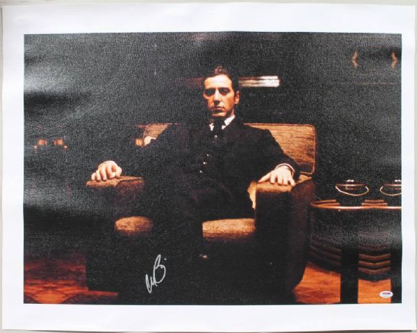 Al Pacino Large & Impressive Signed 20" x 28" Canvas Print from "The Godfather: Part II" (PSA/DNA)