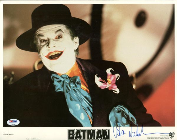 Jack Nicholson Signed "Batman" Original 11" x 14" Color Lobby Card (PSA/DNA)