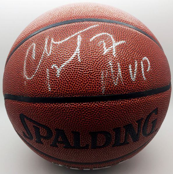 Charles Barkley Signed I/O Basketball w/ Rare "MVP" Inscription (PSA/DNA)