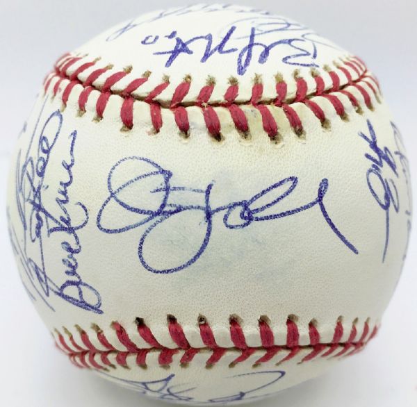 1997 WS Champion Florida Marlines Signed OML Baseball w/ 33 Signatures! (JSA)