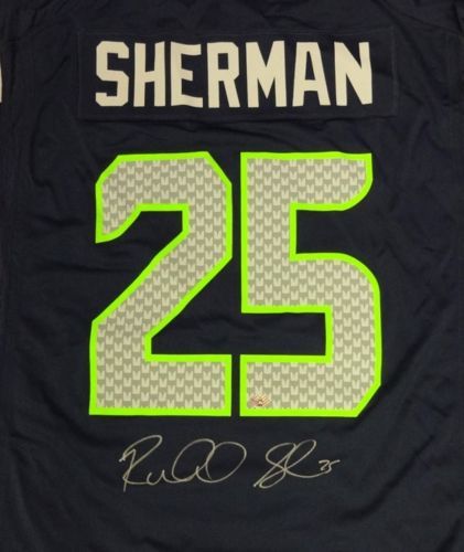 Richard Sherman Signed Seattle Seahawks Jersey (PSA/JSA Guaranteed)
