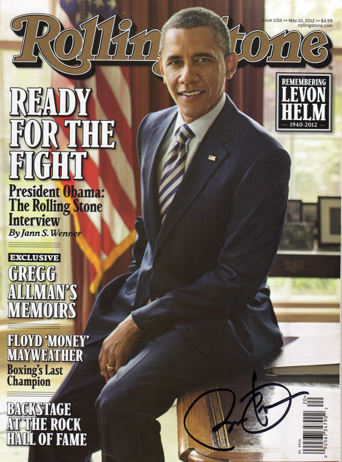 Lot Detail President Barack Obama Signed May 2012 Rolling Stone