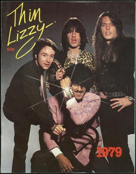 Thin Lizzy Group Signed 1979 Tour Program (PSA/DNA)