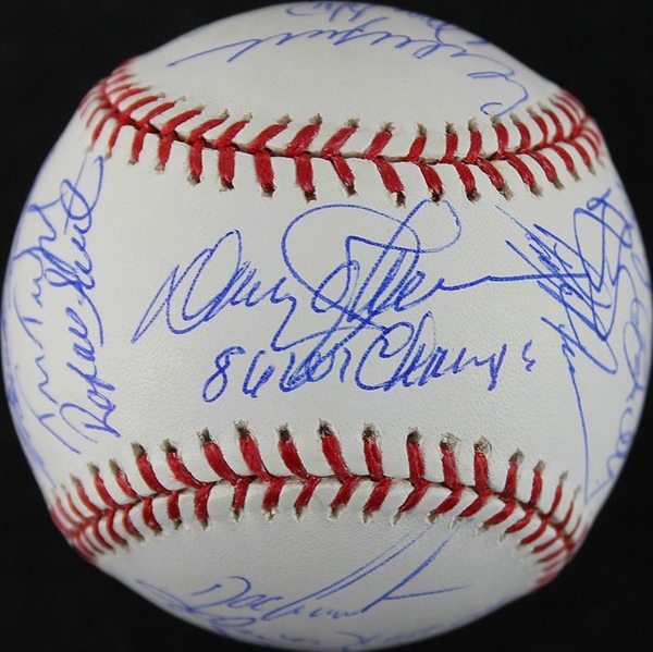 1986 NY Mets (WS Champs) Team Signed OML Baseball (24 Sigs)(JSA)