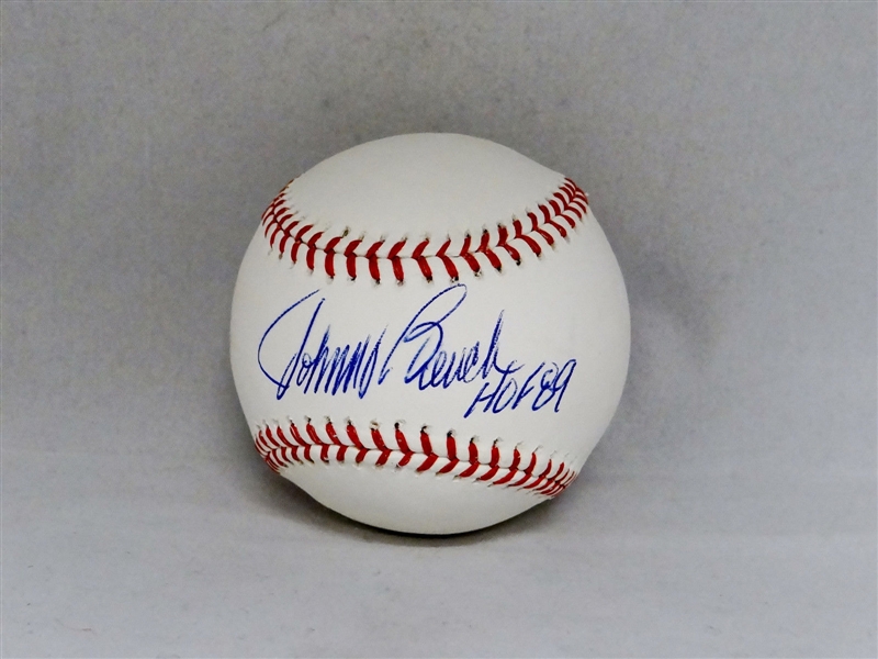 Johnny Bench Signed OML Baseball w/ "HOF89" Inscription (JSA)