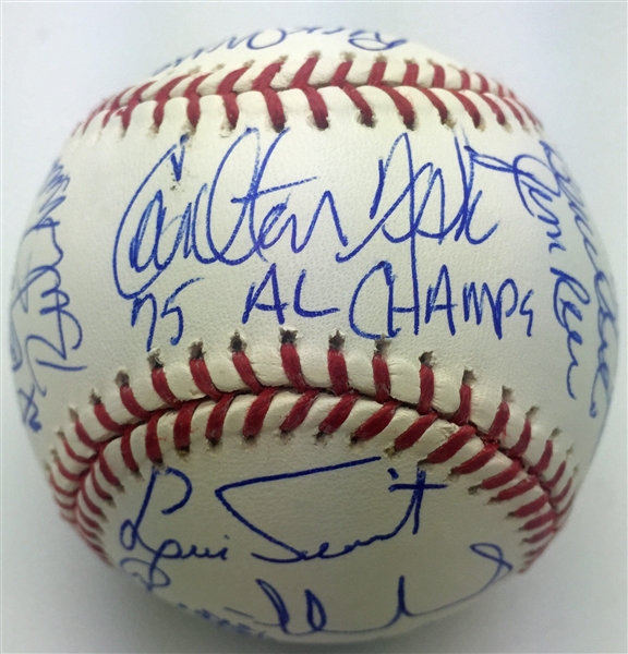 1975 AL Champion Boston Redsox Team-Signed OML Baseball (JSA)
