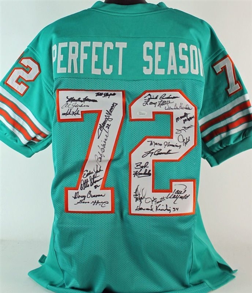 1972 Dolphins Team-Signed Perfect Season Jersey (JSA)