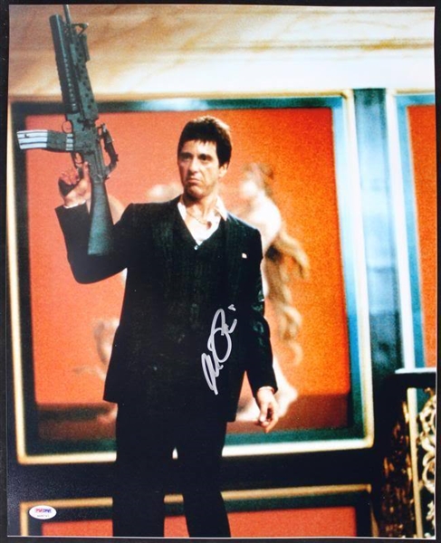 Al Pacino Signed 16" x 20" Color Photo from "Scarface" - PSA/DNA Graded GEM MINT 10!