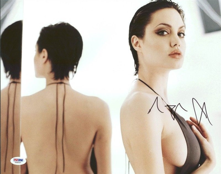 Angelina Jolie Signed Sexy 11" x 14" Color Photo (PSA/DNA)