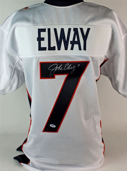 John Elway Signed Denver Broncos White Jersey (PSA/DNA)
