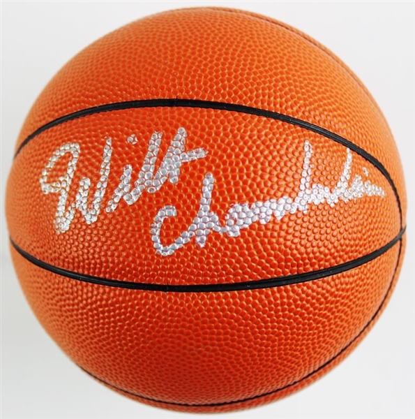 Wilt Chamberlain Signed Mini Basketball (PSA/DNA)