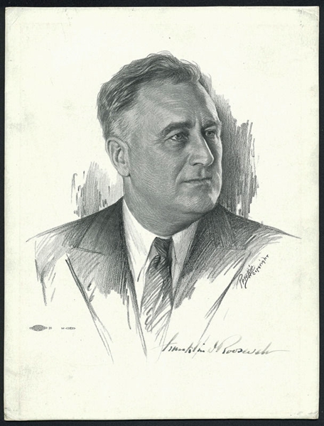 Franklin D. Roosevelt Signed Superb 7.5" x 10.5" Cardstock Photo (PSA/DNA)