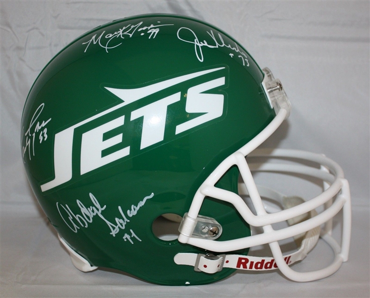 New York Jets Sack Exchange Signed Full Size Helmet w/ 4 Signatures! (JSA)