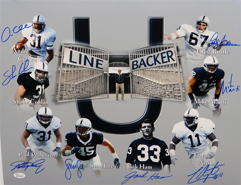 Linebacker U: Penn State Multi-Signed 16" x 20" Photograph w/ Hamm, Lee & Others (JSA)