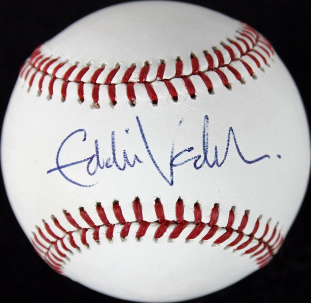 Pearl Jam: Eddie Vedder Signed OML Baseball w/ Superb Autograph! (PSA/DNA)