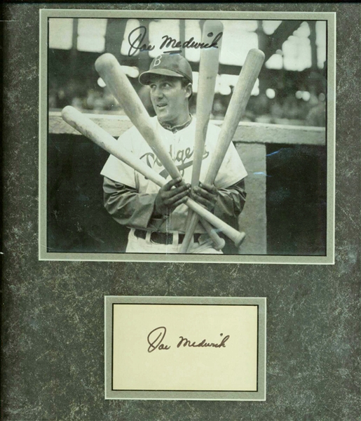 Lot of Six (6) Vintage Signed 8" x 10" Framed Baseball Displays w/ Cronin, Hubbell, Medwick & More (PSA/DNA)