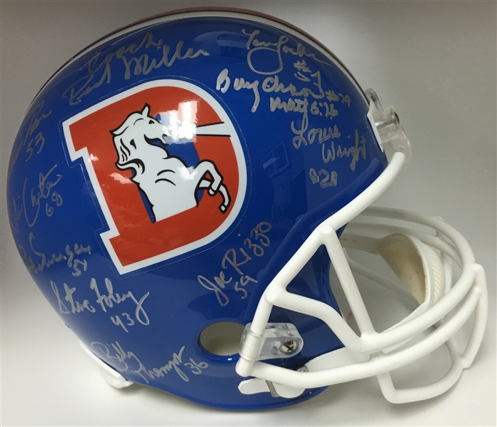 1977 Denver Broncos Orange Crush Signed Helmet w/ 10 Signatures (JSA)