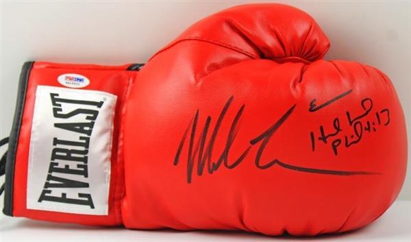 Mike Tyson & Evander Holyfield Dual-Signed Everlast Glove with Rare Full Name Holyfield Autograph (PSA/DNA)