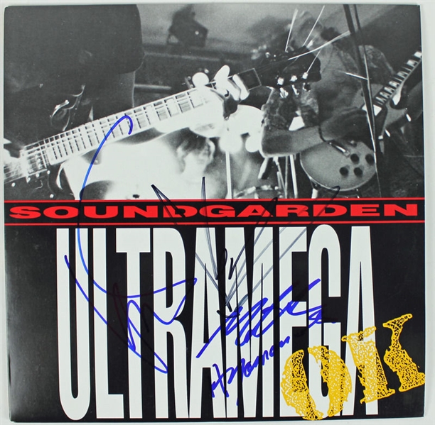 Soundgarden Rare Group Signed "Ultramega OK" Record Album (PSA/DNA)