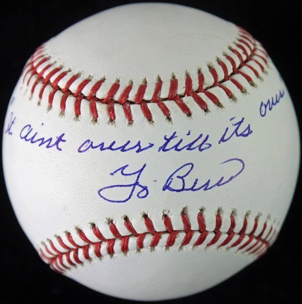 Yogi Berra Signed OML Baseball with "It Aint Over Till Its Over" Insc." (PSA/DNA)