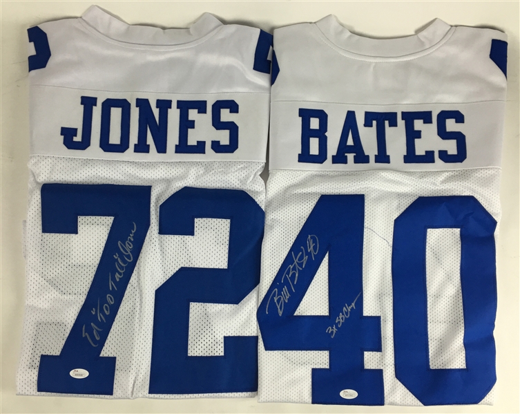 Lot of Two (2) Signed Dallas Cowboys Jerseys w/ Jones & Bates (JSA)